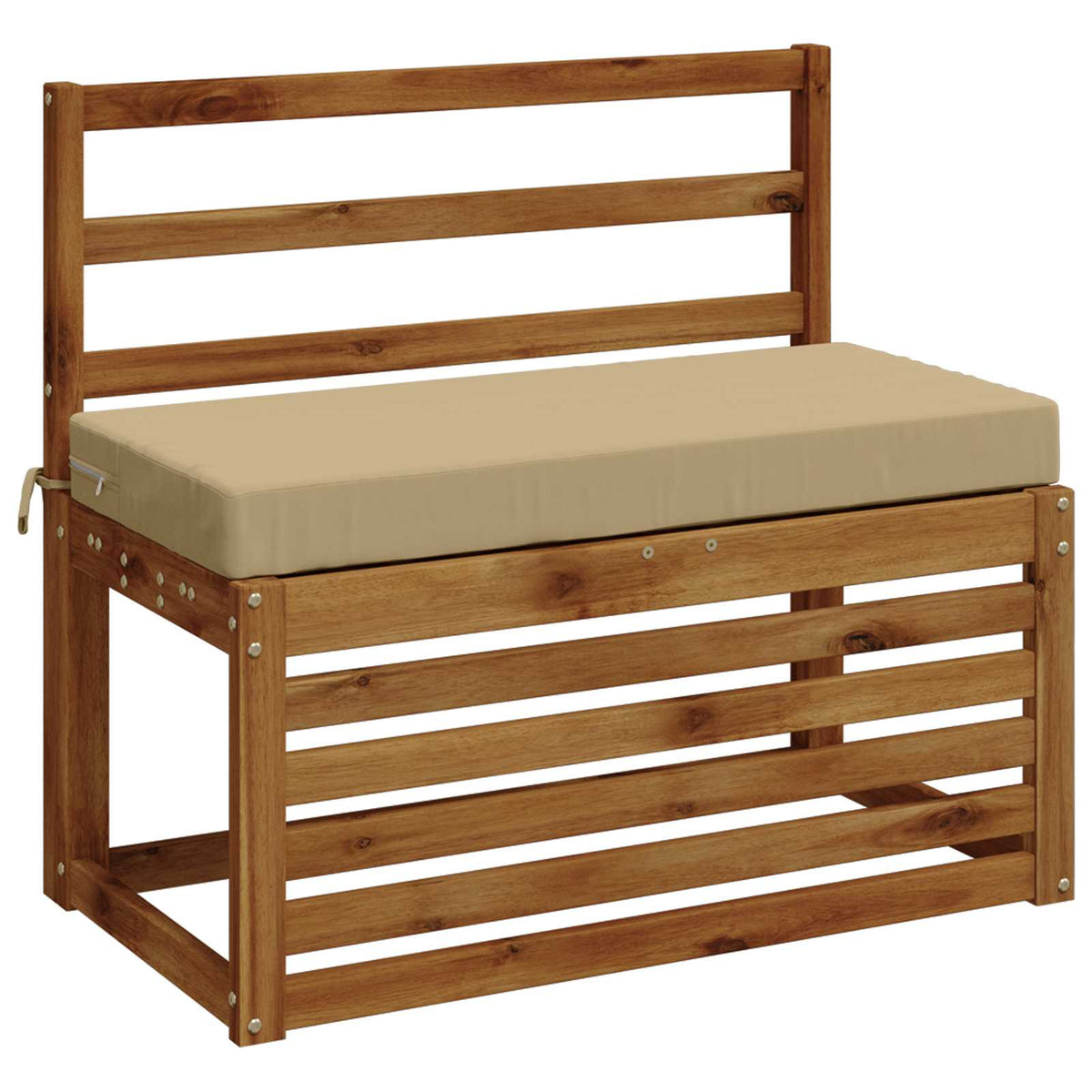 vidaXL Bench Cushions SOEST 2 pcs 100% Polyester Beige 80 x 40 x 8 cm 3