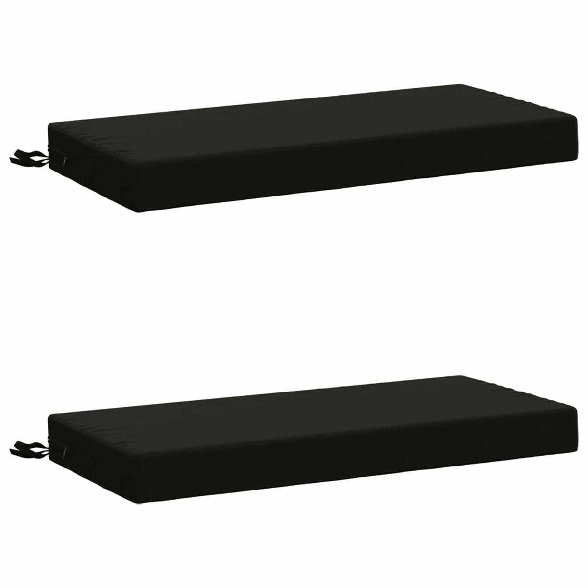 vidaXL Bench Cushions SOEST 2 pcs 100% Polyester Black 80 x 40 x 8 cm 2