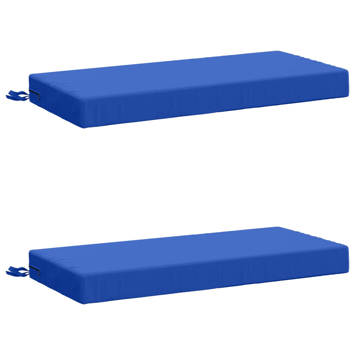 vidaXL Bench Cushions SOEST 2 pcs 100% Polyester Royal Blue 2