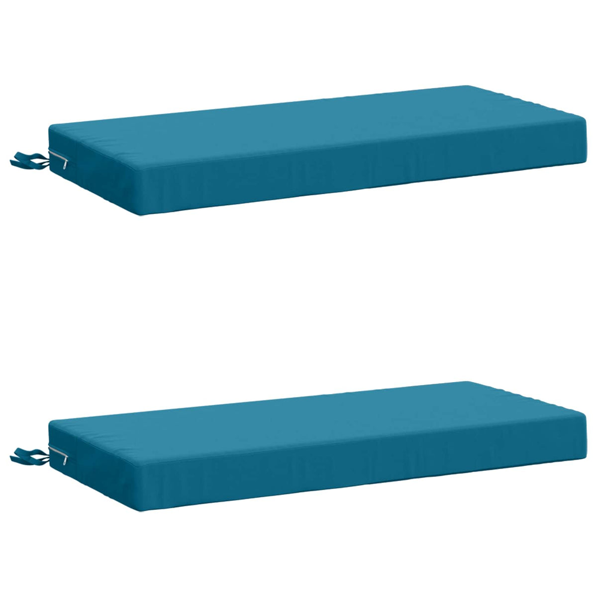 vidaXL Bench Cushions SOEST 2 pcs 100% Polyester Light Blue 2