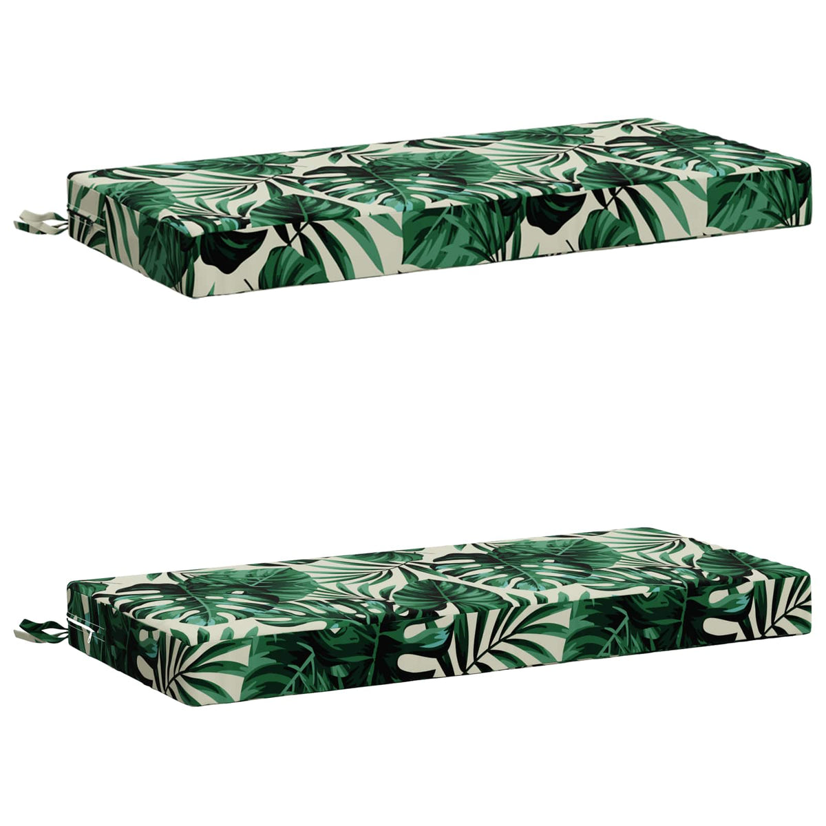 vidaXL Bench Cushions SOEST 2 pcs 100% Polyester Leaf Pattern 2