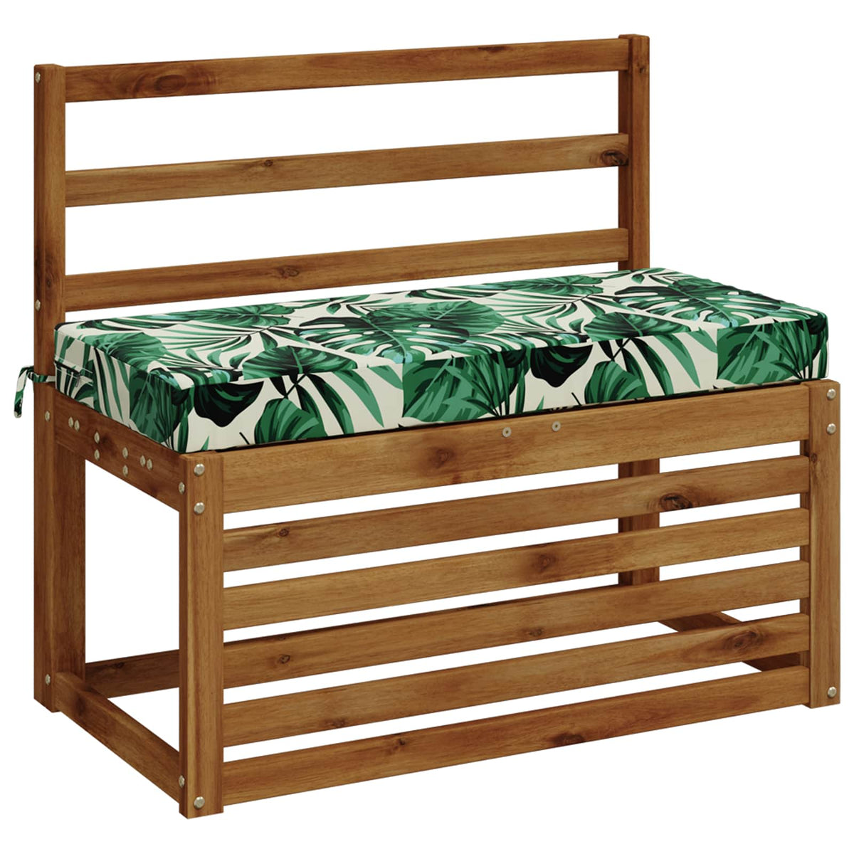 vidaXL Bench Cushions SOEST 2 pcs 100% Polyester Leaf Pattern 3