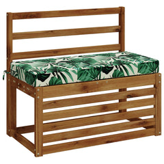 vidaXL Bench Cushions SOEST 2 pcs 100% Polyester Leaf Pattern 3