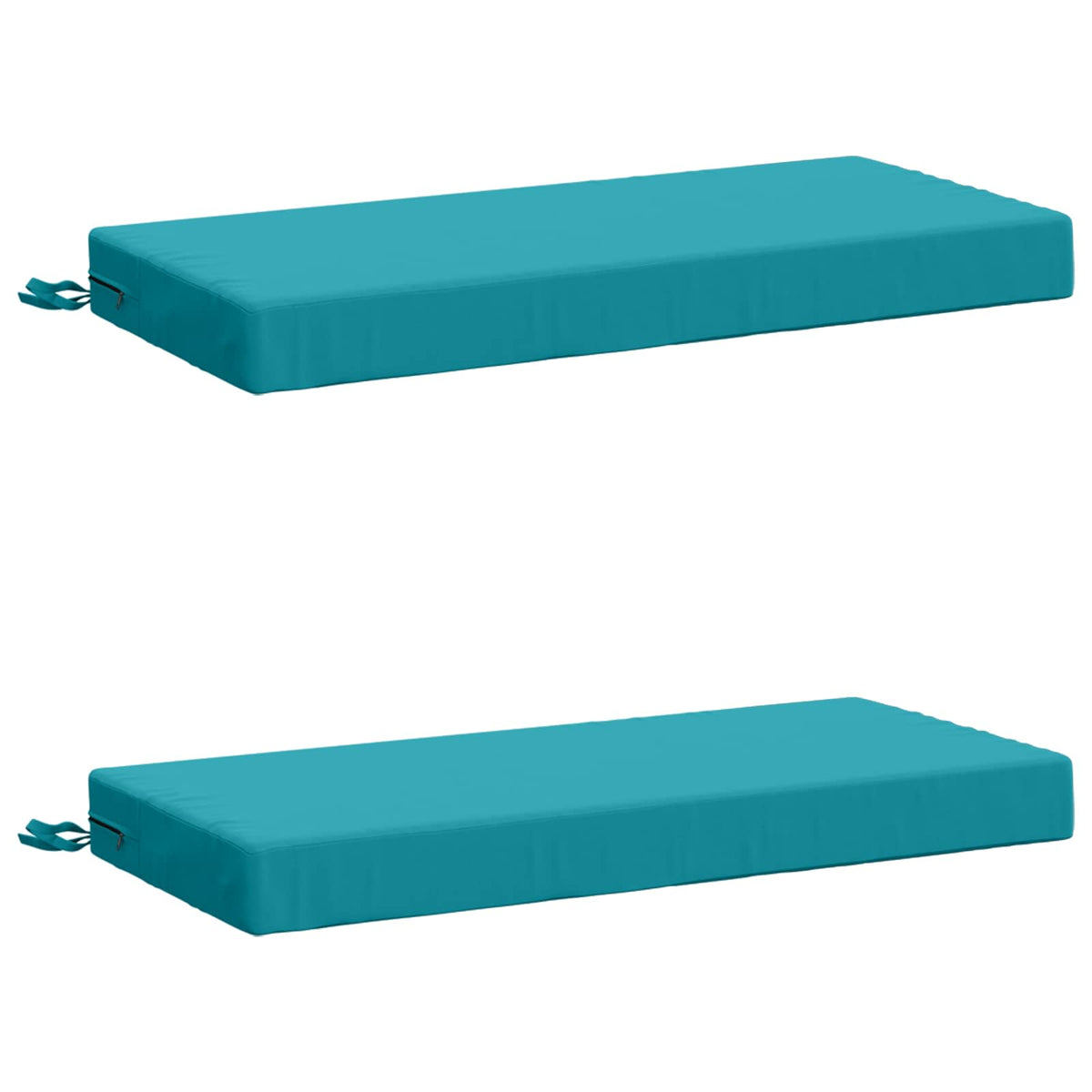 vidaXL Bench Cushions SOEST 2 pcs 100% Polyester Turquoise 2