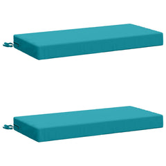 vidaXL Bench Cushions SOEST 2 pcs 100% Polyester Turquoise 2