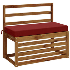 vidaXL Bench Cushions SOEST 2 pcs 100% Polyester Wine Red 3