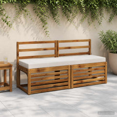 vidaXL Bench Cushions SOEST 2 pcs 100% Polyester 140 x 40 x 8 cm Melange