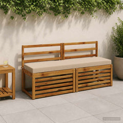 vidaXL Bench Cushion SOEST 100% Polyester Sand 160 x 40 x 8 cm 1
