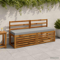 vidaXL Bench Cushion SOEST 100% Polyester Grey 160 x 40 x 8 cm 1