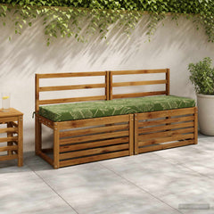 vidaXL Bench Cushion SOEST 100% Polyester Leaf Design 160 x 40 x 8 cm 1