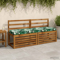 vidaXL Bench Cushion SOEST 100% Polyester Leaf Pattern 160 x 40 x 8 cm 1