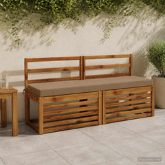 vidaXL Bench Cushion SOEST 100% Polyester Taupe 160 x 40 x 8 cm 1