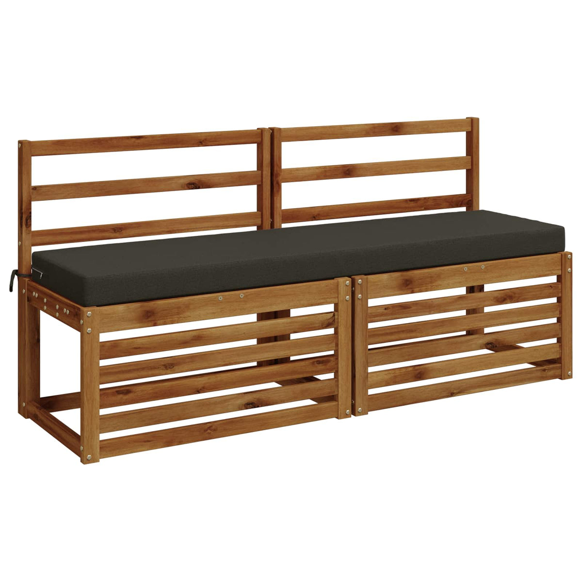 vidaXL Bench Cushion SOEST 100% Polyester Anthracite 150 x 40 x 8 cm 3