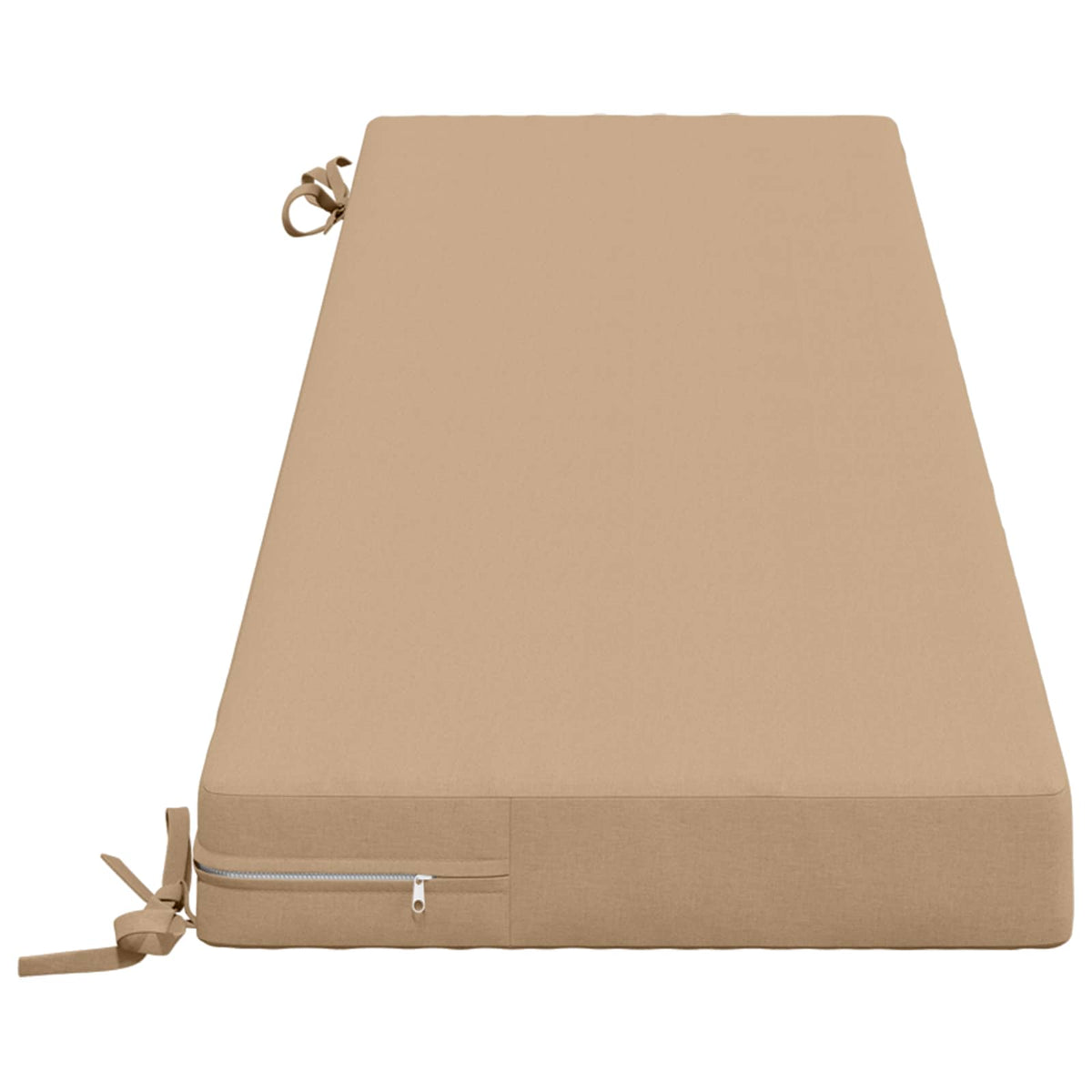 vidaXL Bench Cushion SOEST 100% Polyester Sand 160 x 40 x 8 cm 4