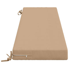 vidaXL Bench Cushion SOEST 100% Polyester Sand 160 x 40 x 8 cm 4