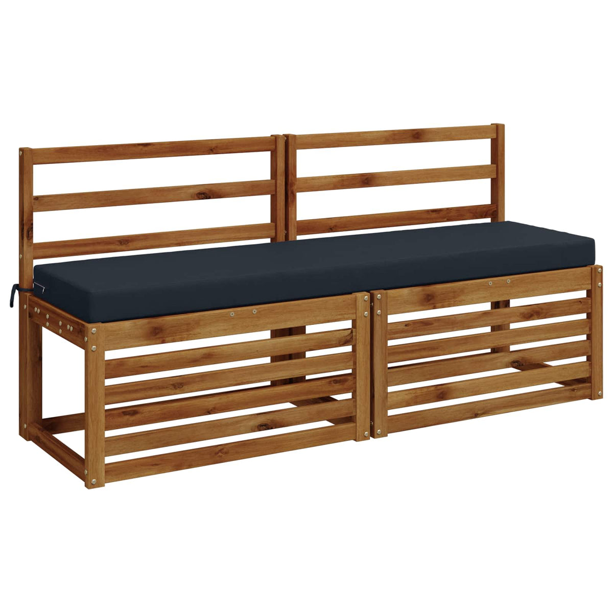 vidaXL Bench Cushion SOEST 100% Polyester Dark Blue 160 x 40 x 8 cm 3
