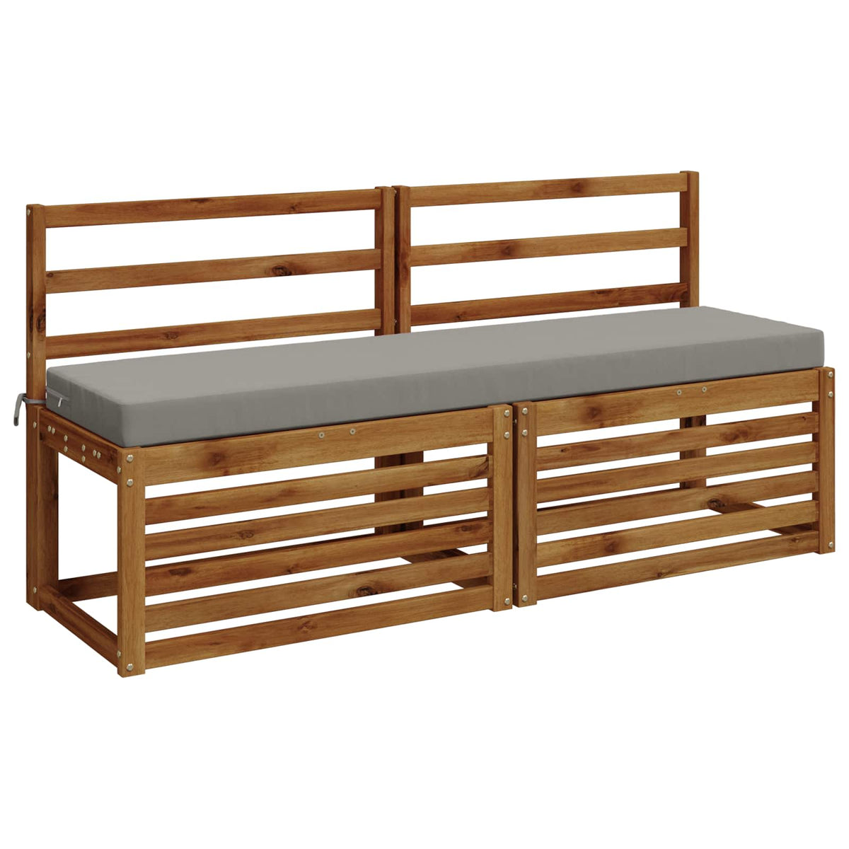 vidaXL Bench Cushion SOEST 100% Polyester Grey 160 x 40 x 8 cm 3