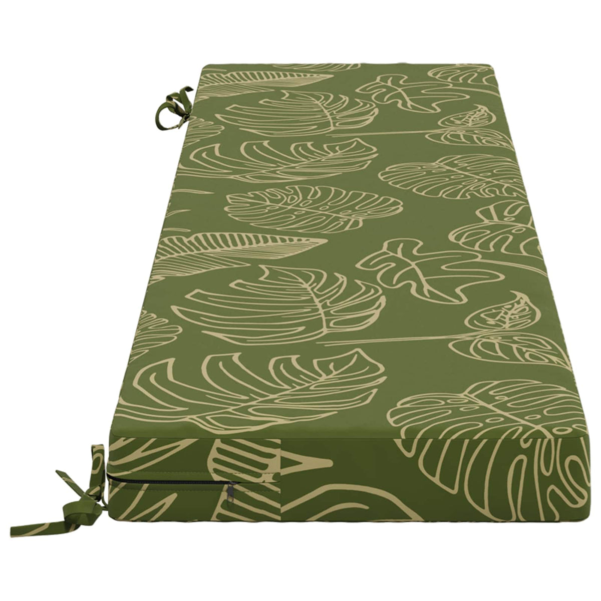 vidaXL Bench Cushion SOEST 100% Polyester Leaf Design 160 x 40 x 8 cm 4