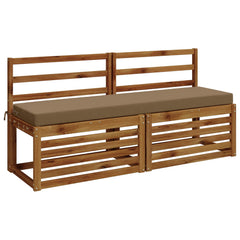 vidaXL Bench Cushion SOEST 100% Polyester Taupe 160 x 40 x 8 cm 3