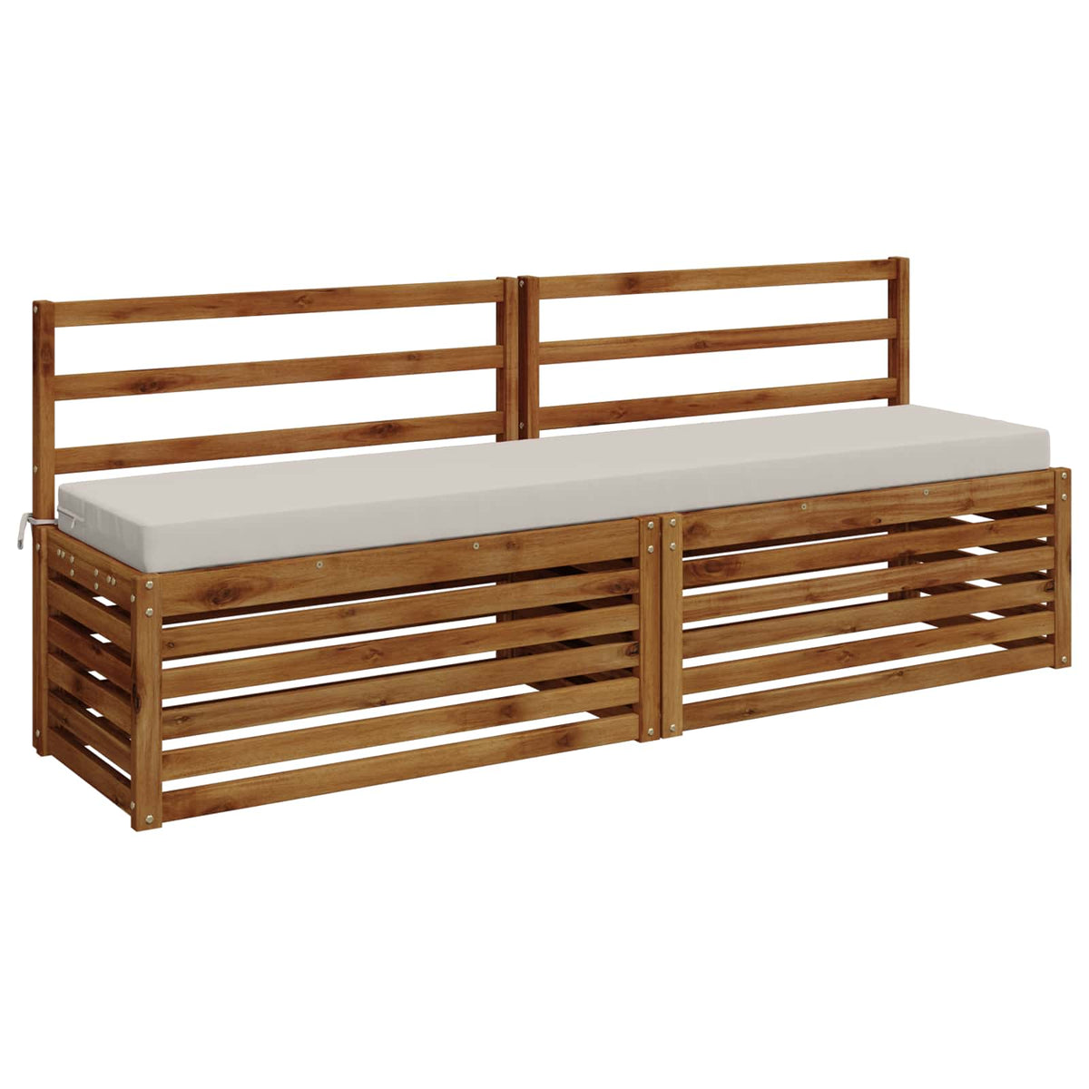 vidaXL Bench Cushion SOEST 100% Polyester White 170 x 40 x 8 cm 3