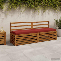 Bench Cushion SOEST Polyester Melange Depth Height Width Red