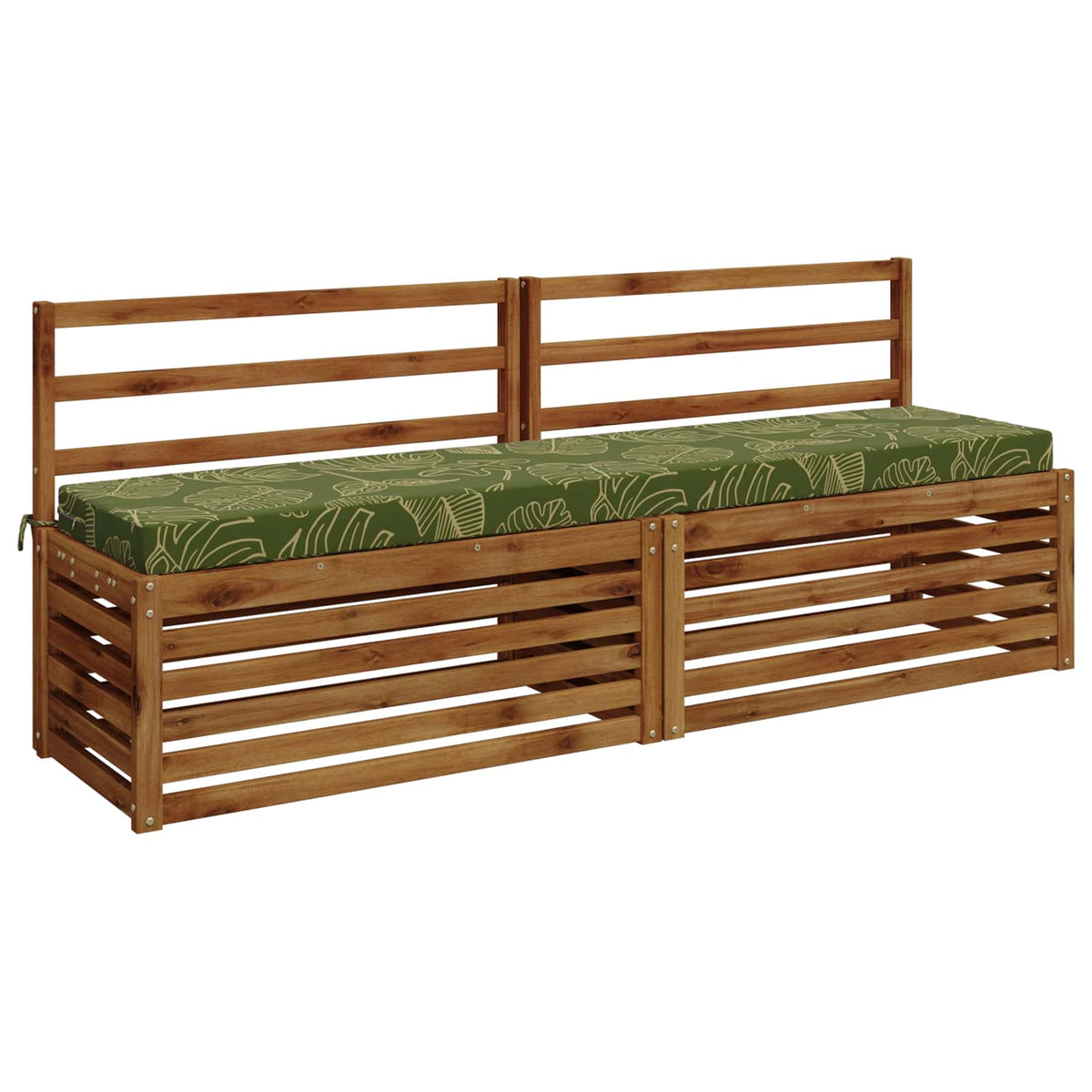vidaXL Bench Cushion SOEST 100% Polyester Leaf Design 180 x 40 x 8 cm 3
