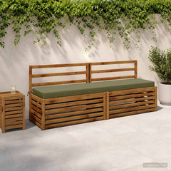 Bench Cushion SOEST 100% Polyester 200 x 40 x 8 cm Melange Olive green