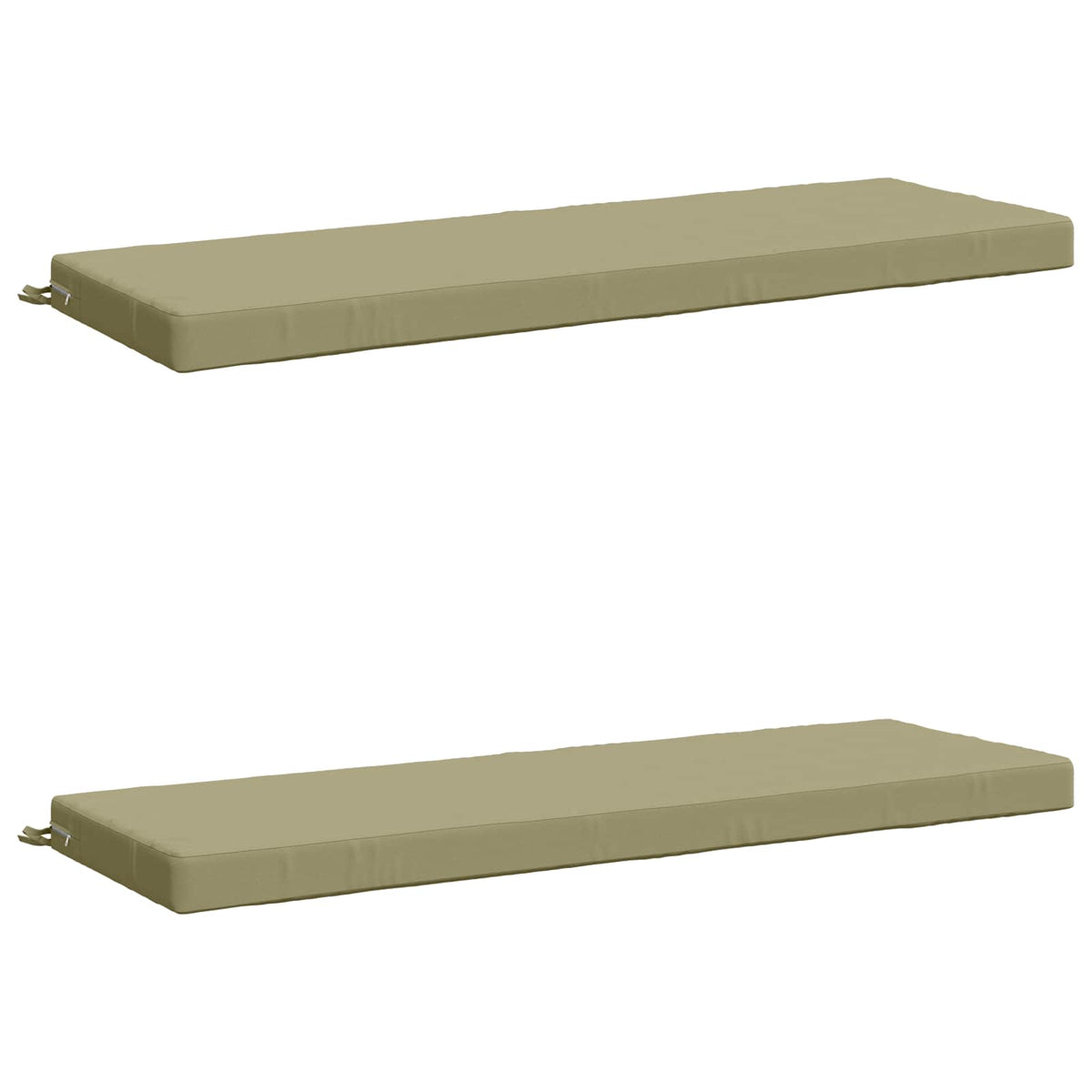 Bench Cushions SOEST 2 pcs 100% Polyester 140 x 50 x 8 cm Melange Light green