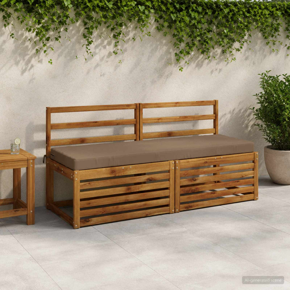 Bench Cushion SOEST 100% Polyester Taupe