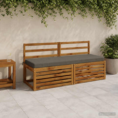 vidaXL Bench Cushion SOEST 100% Polyester Grey 140 x 50 x 8 cm 1