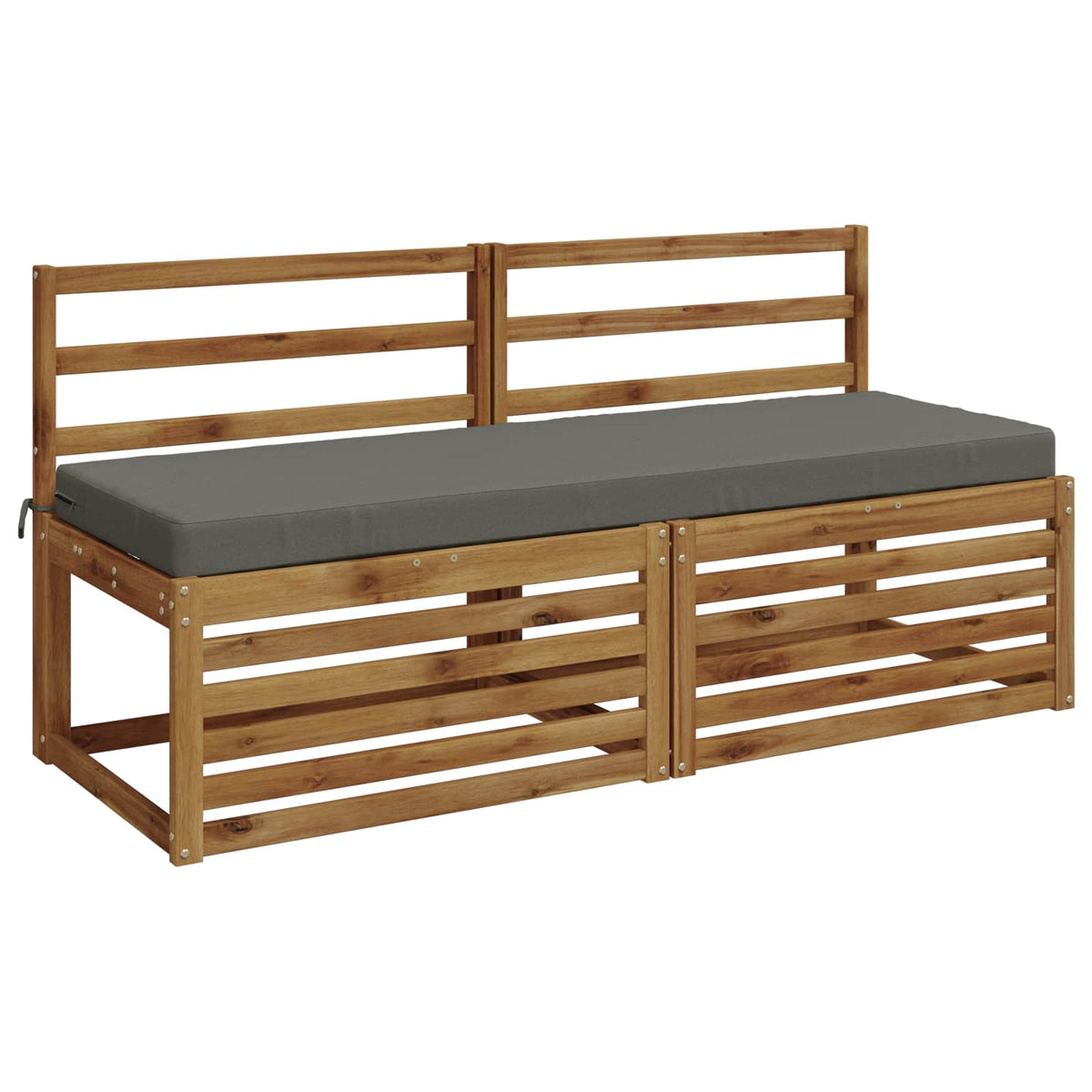 vidaXL Bench Cushion SOEST 100% Polyester Grey 140 x 50 x 8 cm 3
