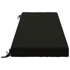 vidaXL Bench Cushion SOEST 100% Polyester Black 140 x 50 x 8 cm 4