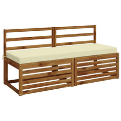 vidaXL Bench Cushion SOEST 100% Polyester Cream 140 x 50 x 8 cm 3