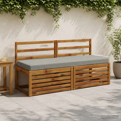 vidaXL Bench Cushion SOEST 100% Polyester Grey 140 x 50 x 8 cm 1