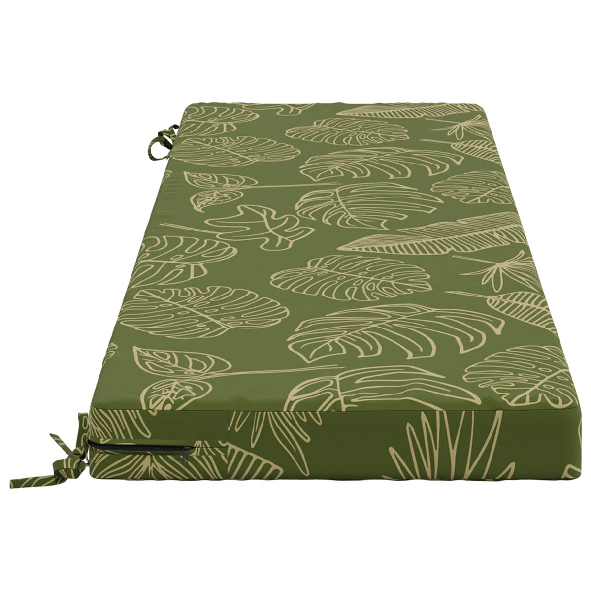 vidaXL Bench Cushion SOEST 100% Polyester Leaf Design 140 x 50 x 8 cm 4