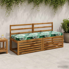 vidaXL Bench Cushion SOEST 100% Polyester Leaf Pattern 140 x 50 x 8 cm 1