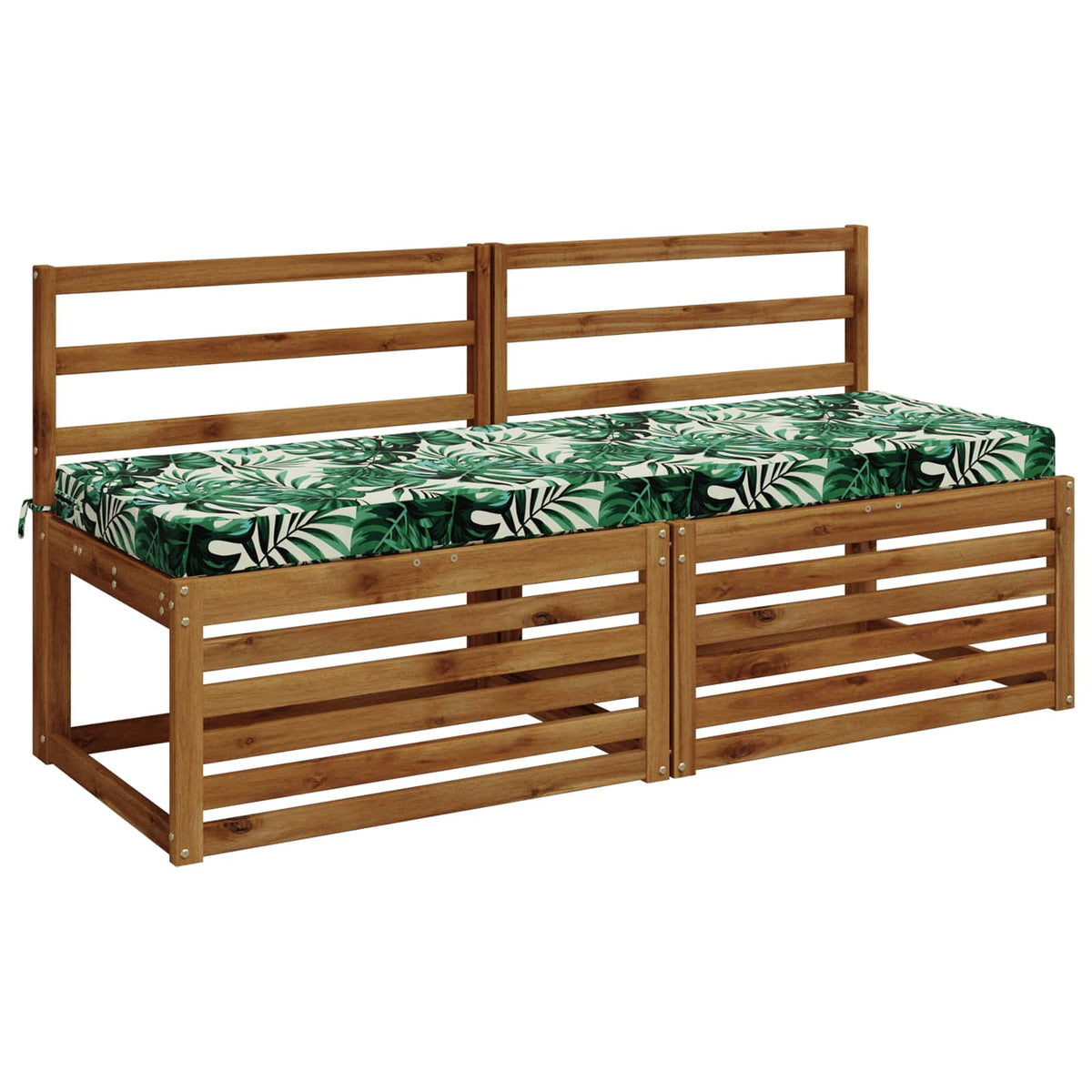 vidaXL Bench Cushion SOEST 100% Polyester Leaf Pattern 140 x 50 x 8 cm 3