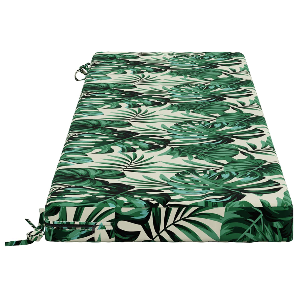 vidaXL Bench Cushion SOEST 100% Polyester Leaf Pattern 140 x 50 x 8 cm 4