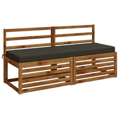 Bench Cushion SOEST 100% Polyester 150 x 50 x 8 cm Melange Anthracite