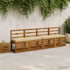 vidaXL 2-Piece Bench Cushions VUGHT 2 pcs 100% Polyester Beige 1