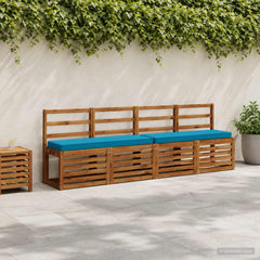 vidaXL 2-Piece Bench Cushions VUGHT 2 pcs 100% Polyester Light Blue 1