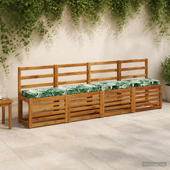 vidaXL 2-Piece Bench Cushions VUGHT 2 pcs 100% Polyester Leaf Pattern 1