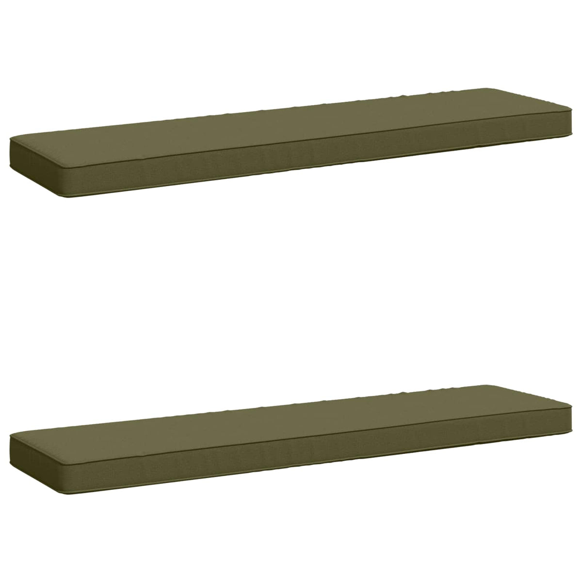 vidaXL 2-Piece Bench Cushions VUGHT 2 pcs 100% Polyester Olive Green 2