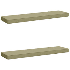 vidaXL 2-Piece Bench Cushions VUGHT 2 pcs 100% Polyester Light Green 2