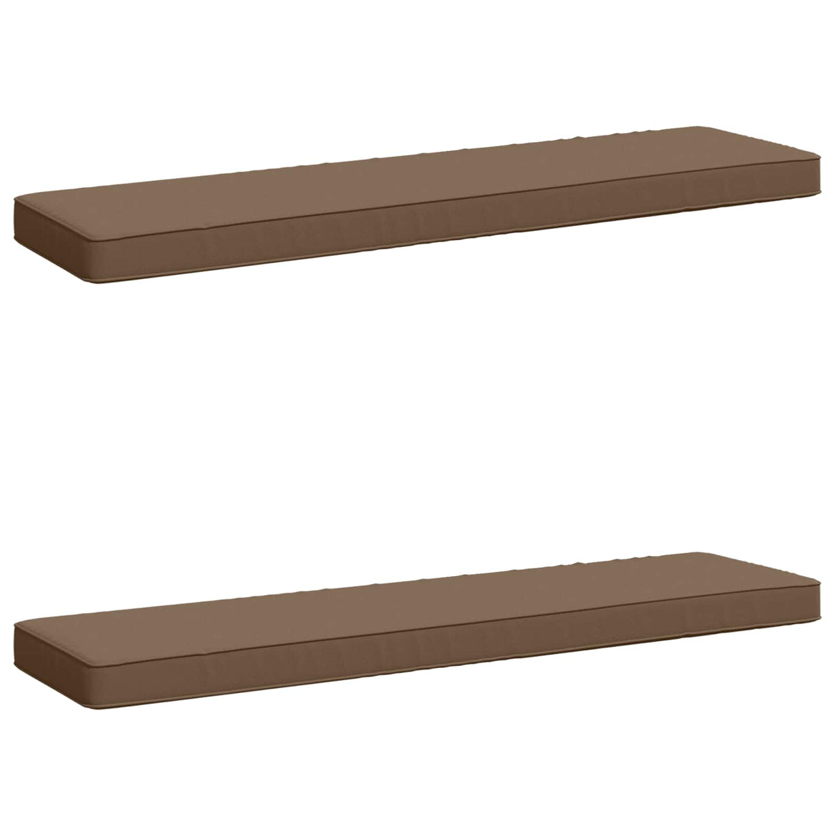 vidaXL 2-Piece Bench Cushions VUGHT 2 pcs 100% Polyester Taupe 2