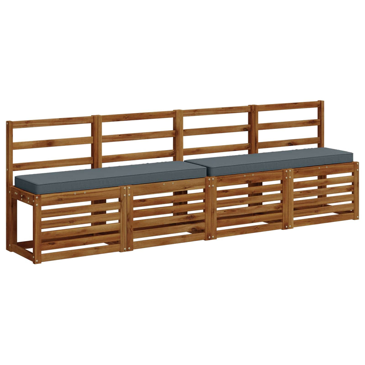 vidaXL 2-Piece Bench Cushions VUGHT 2 pcs 100% Polyester Blue 3