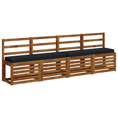 vidaXL 2-Piece Bench Cushions VUGHT 2 pcs 100% Polyester Dark Blue 3