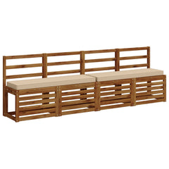 vidaXL 2-Piece Bench Cushions VUGHT 2 pcs 100% Polyester Cream 3