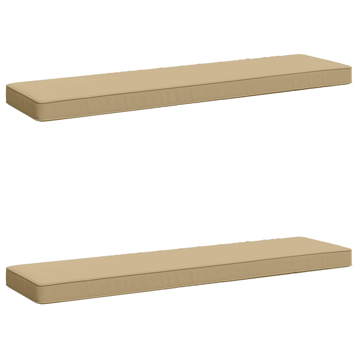 vidaXL 2-Piece Bench Cushions VUGHT 2 pcs 100% Polyester Beige 2