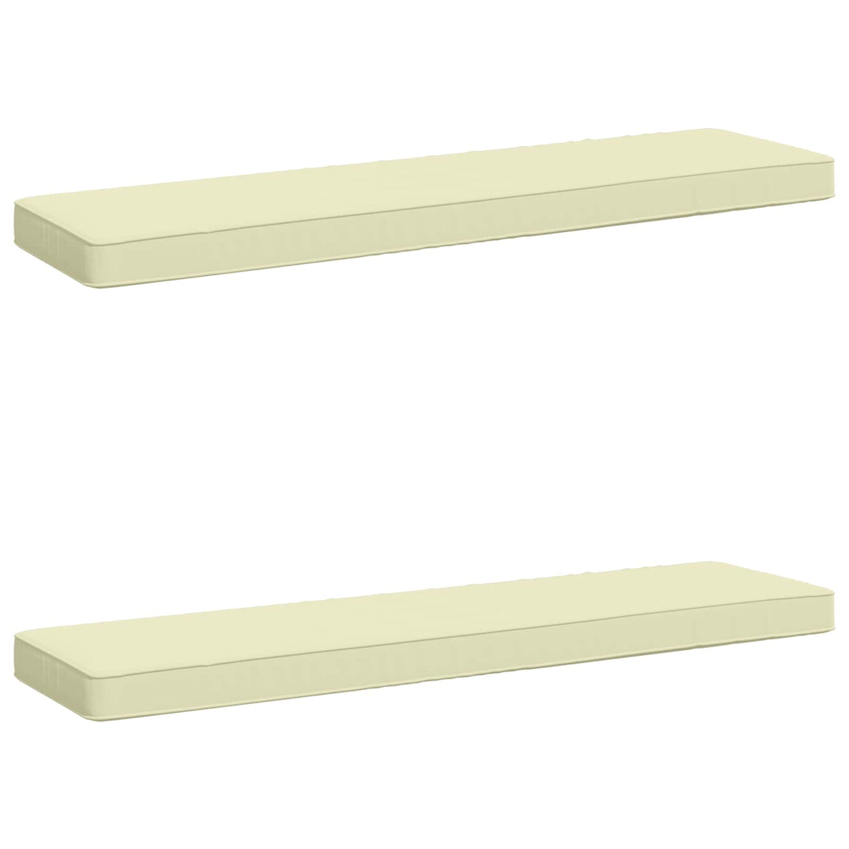 vidaXL 2-Piece Bench Cushions VUGHT 2 pcs 100% Polyester Cream 2